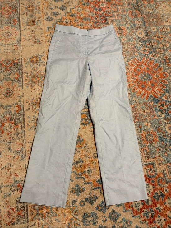 J. Crew Pants - J.Crew Kate blue linen straight leg trousers/pants